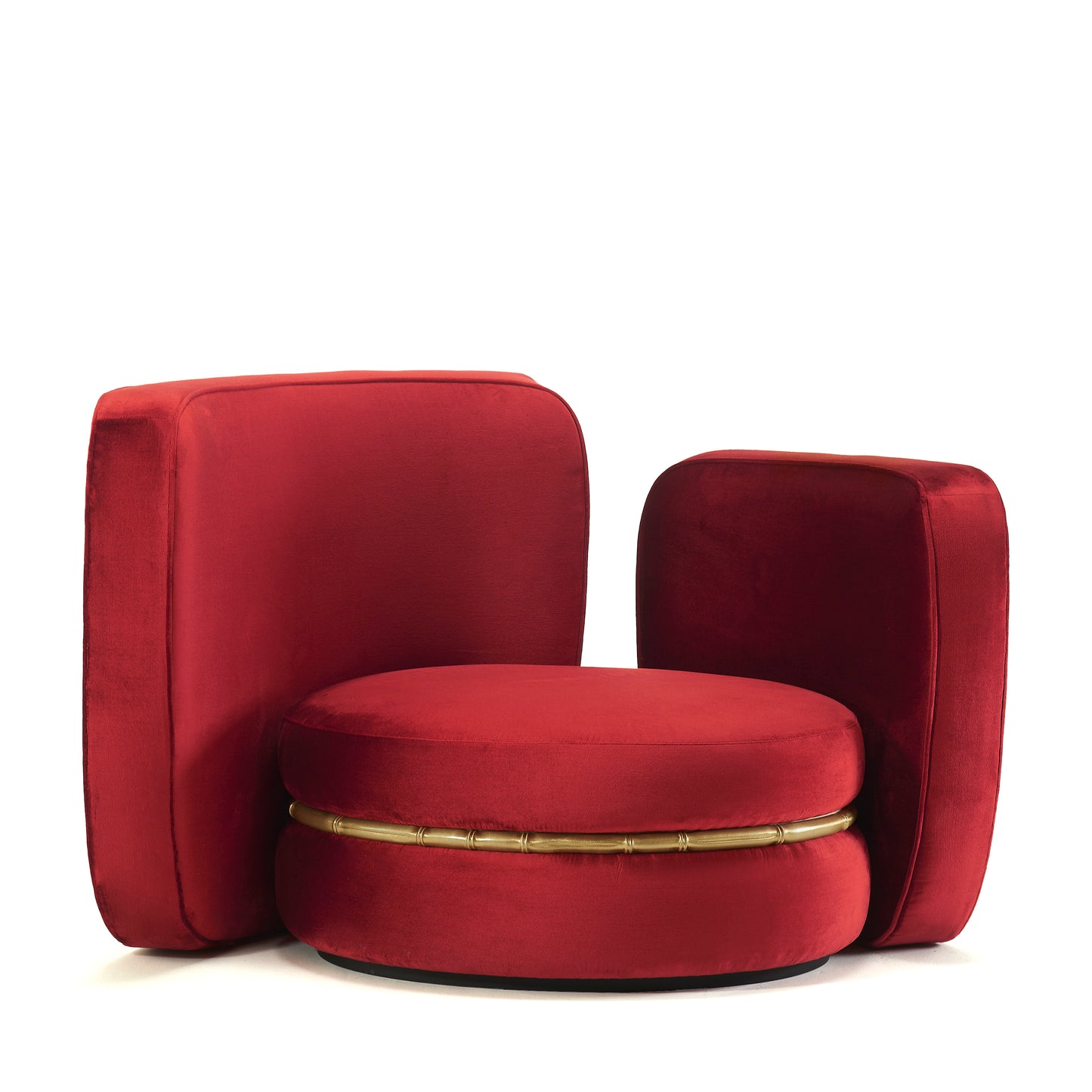 Anfratto Armchair Red Velvet - Daya Collection