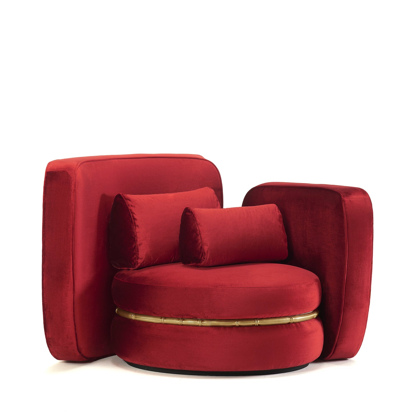 Anfratto Armchair Red Velvet - Daya Collection