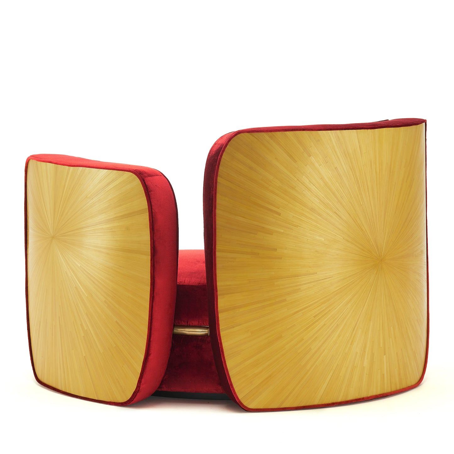 Anfratto Armchair Red Velvet - Daya Collection