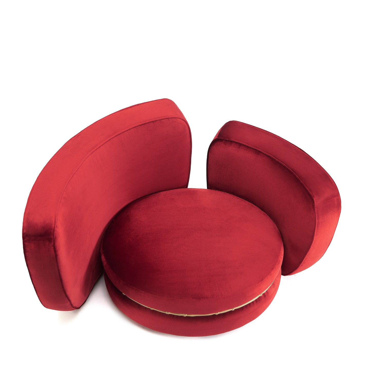 Anfratto Armchair Red Velvet - Daya Collection