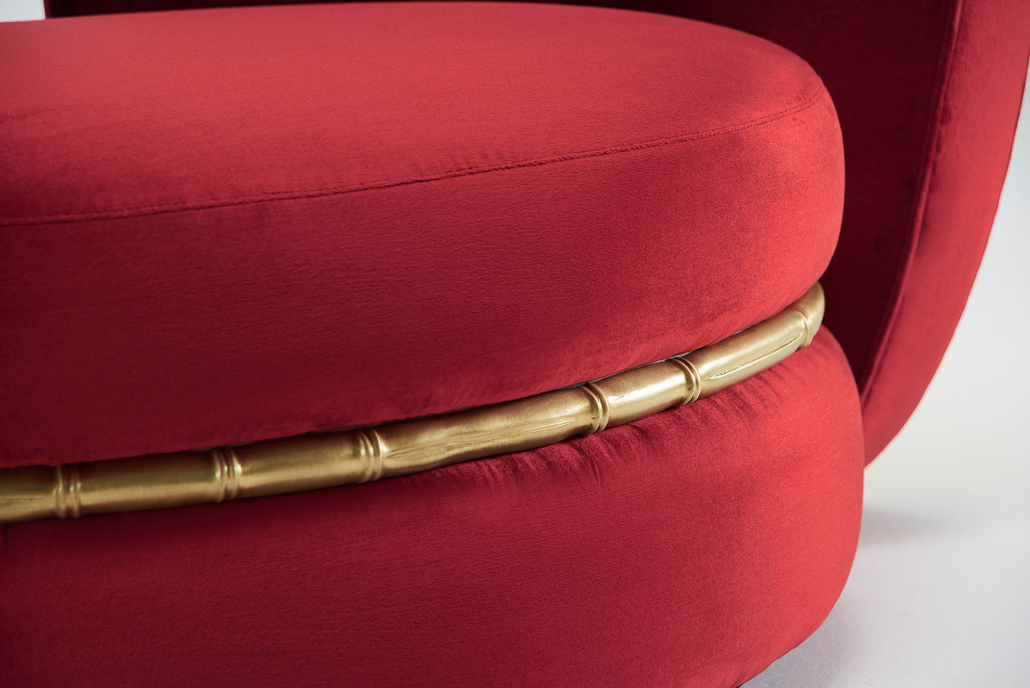 Anfratto Armchair Red Velvet - Daya Collection