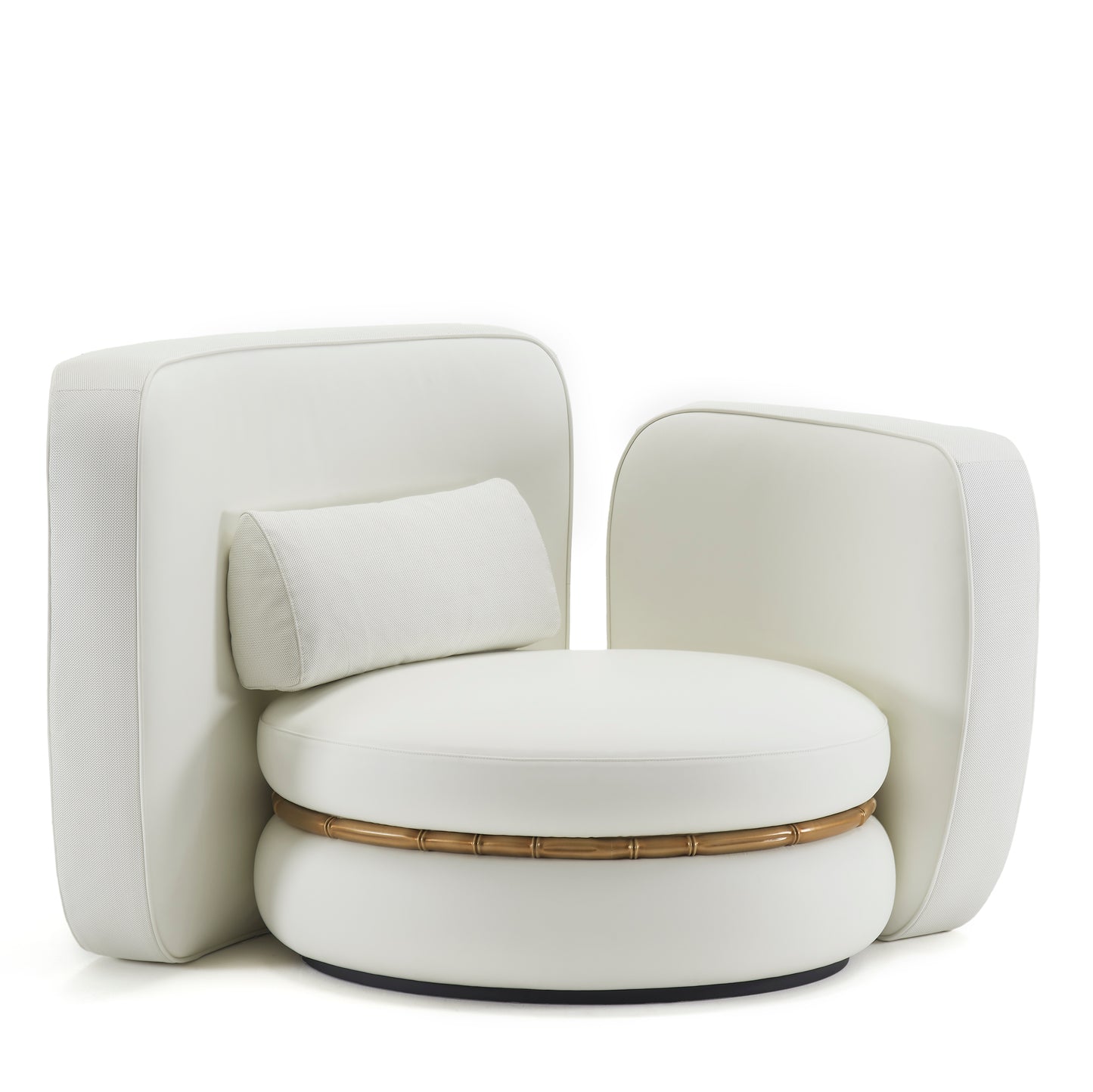 Anfratto Armchair White Leather - Daya Collection