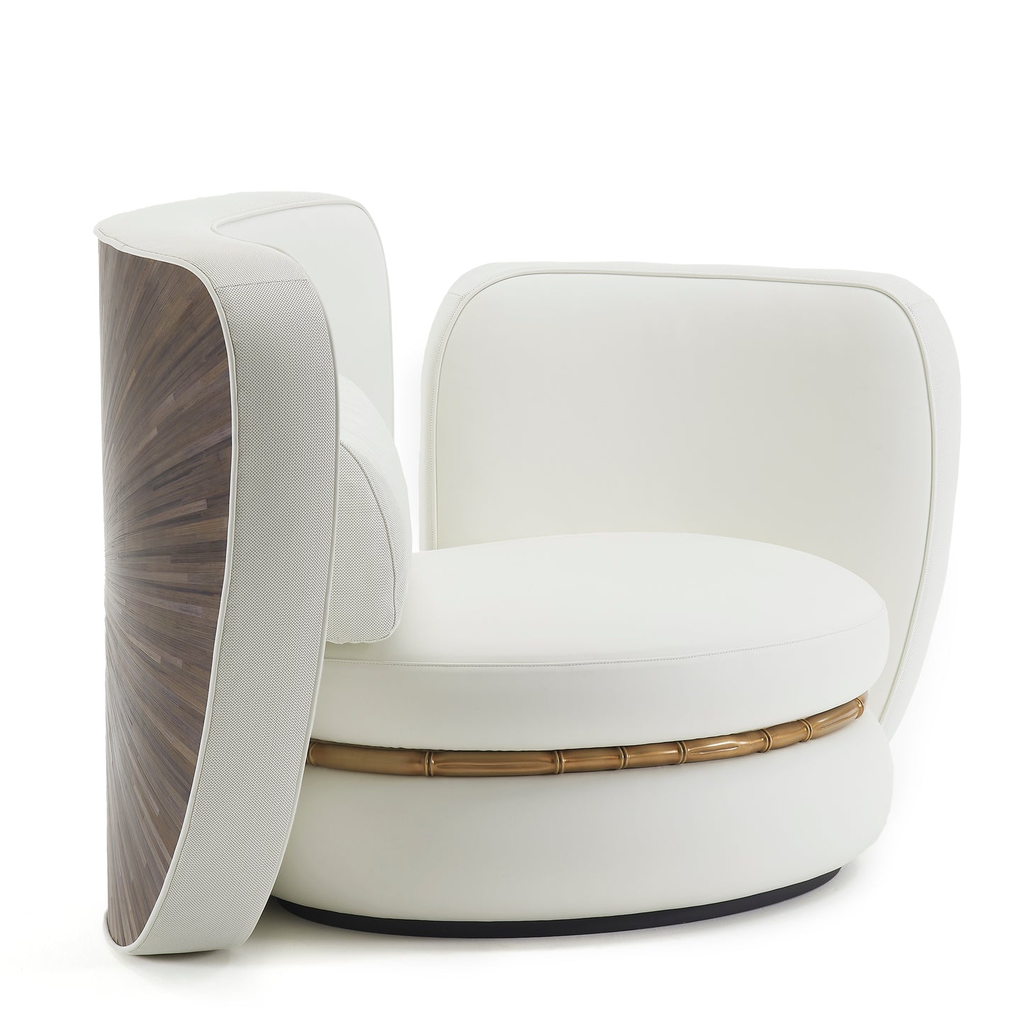 Anfratto Armchair White Leather - Daya Collection