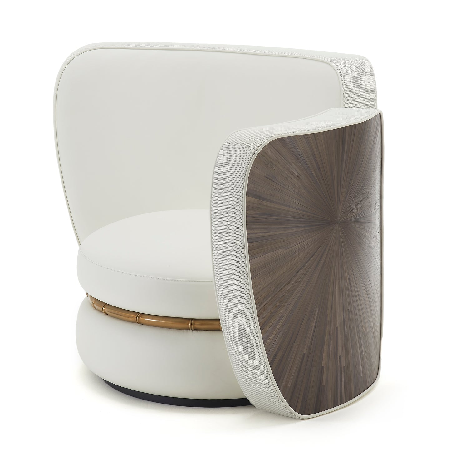 Anfratto Armchair White Leather - Daya Collection