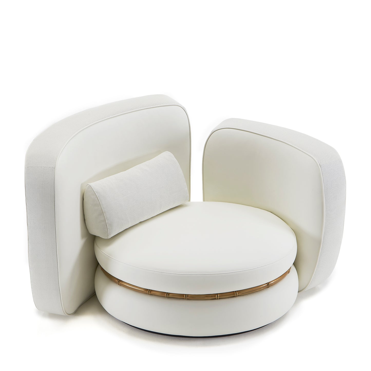 Anfratto Armchair White Leather - Daya Collection