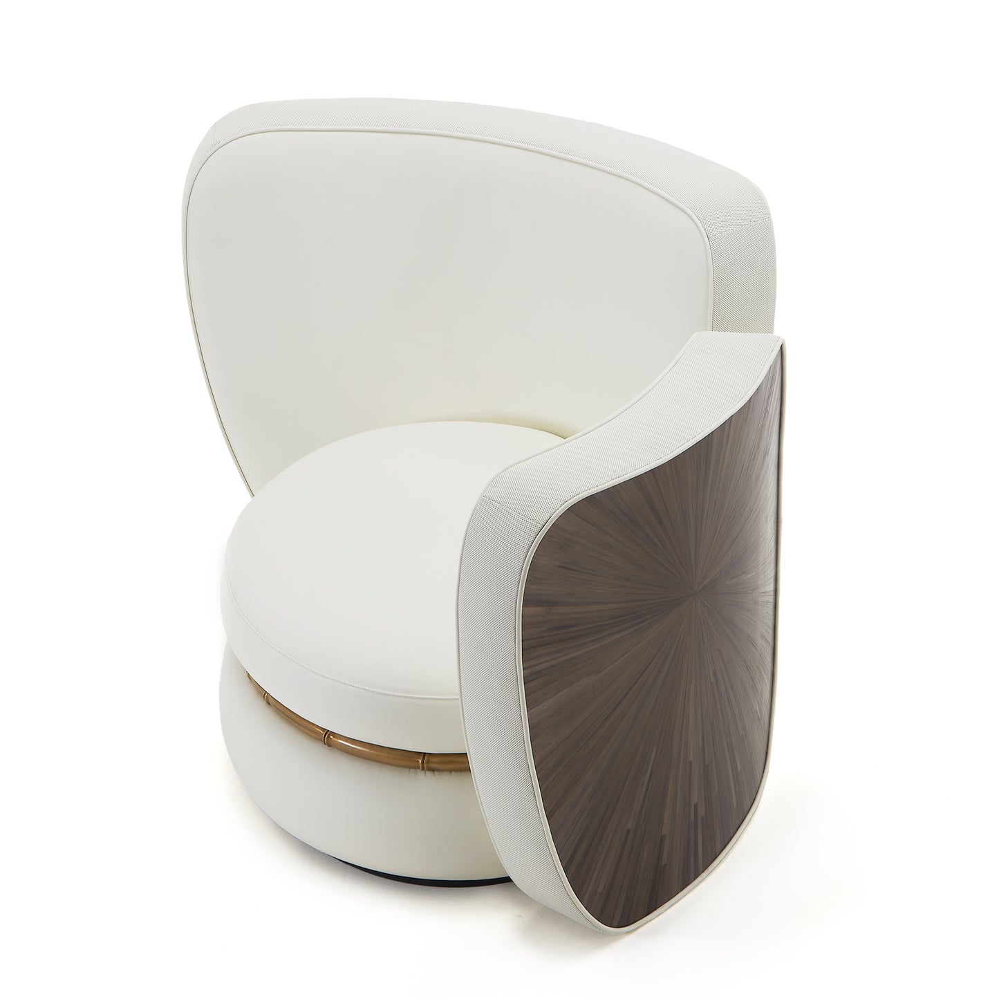 Anfratto Armchair White Leather - Daya Collection