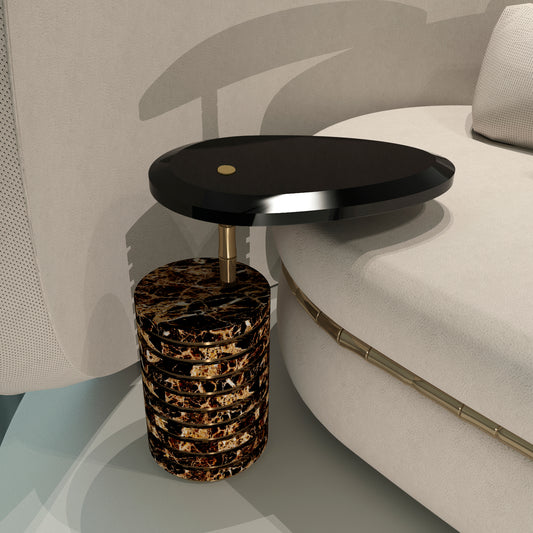 Ayla Side Table Galuchat Emperador- Daya Collection