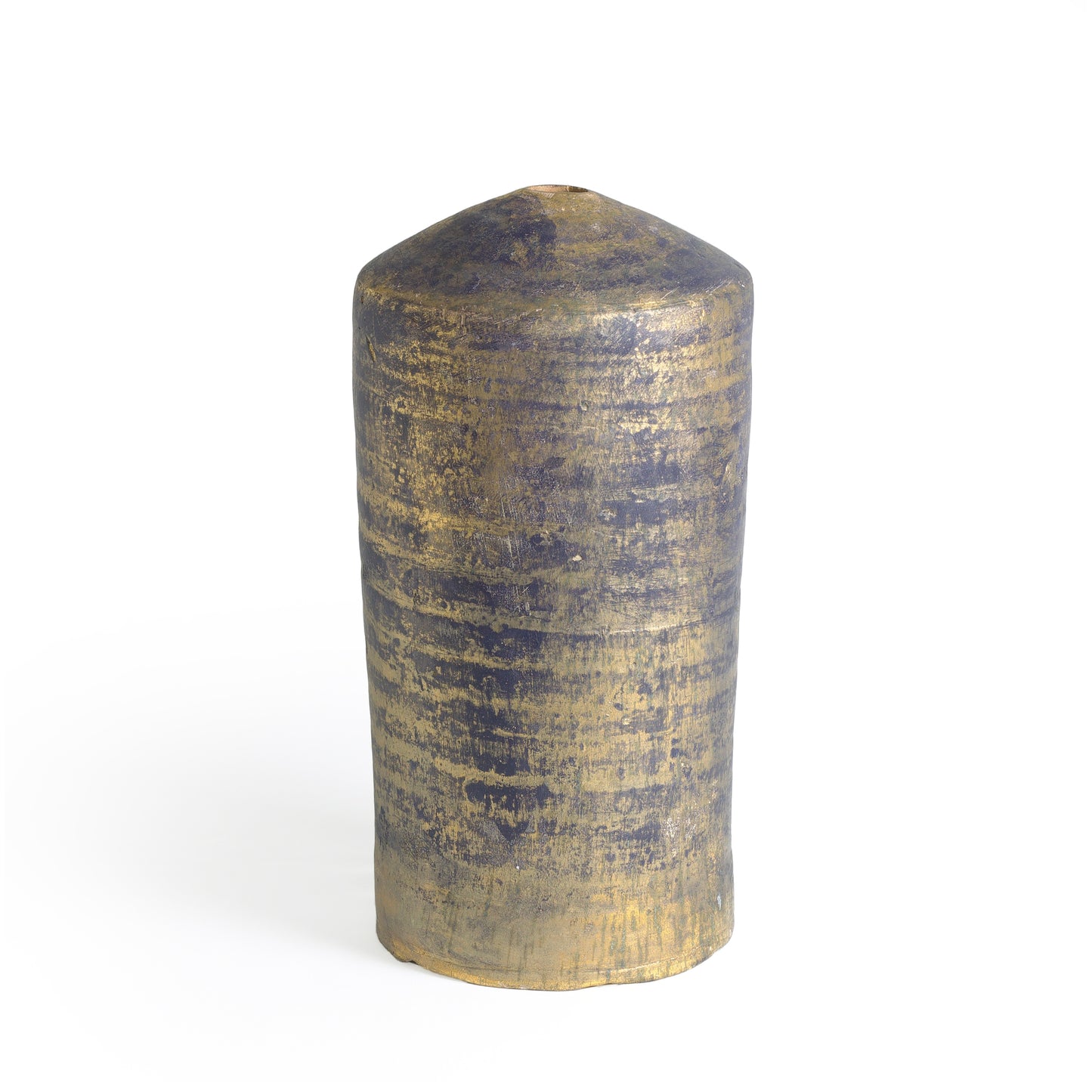 Modern Matera Blue and Gold Vase Original Ceramic