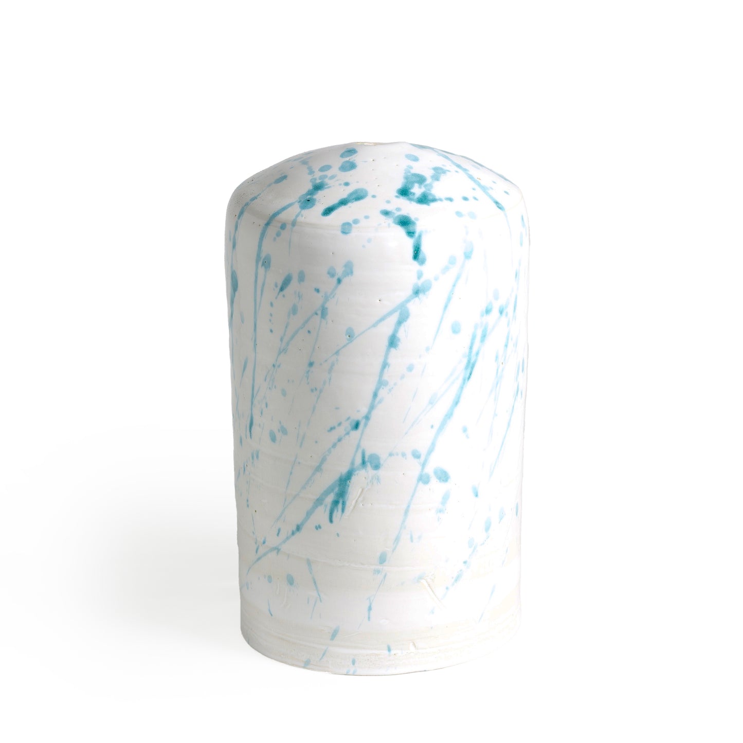 Modern Matera White and Blue Vase Original Ceramic