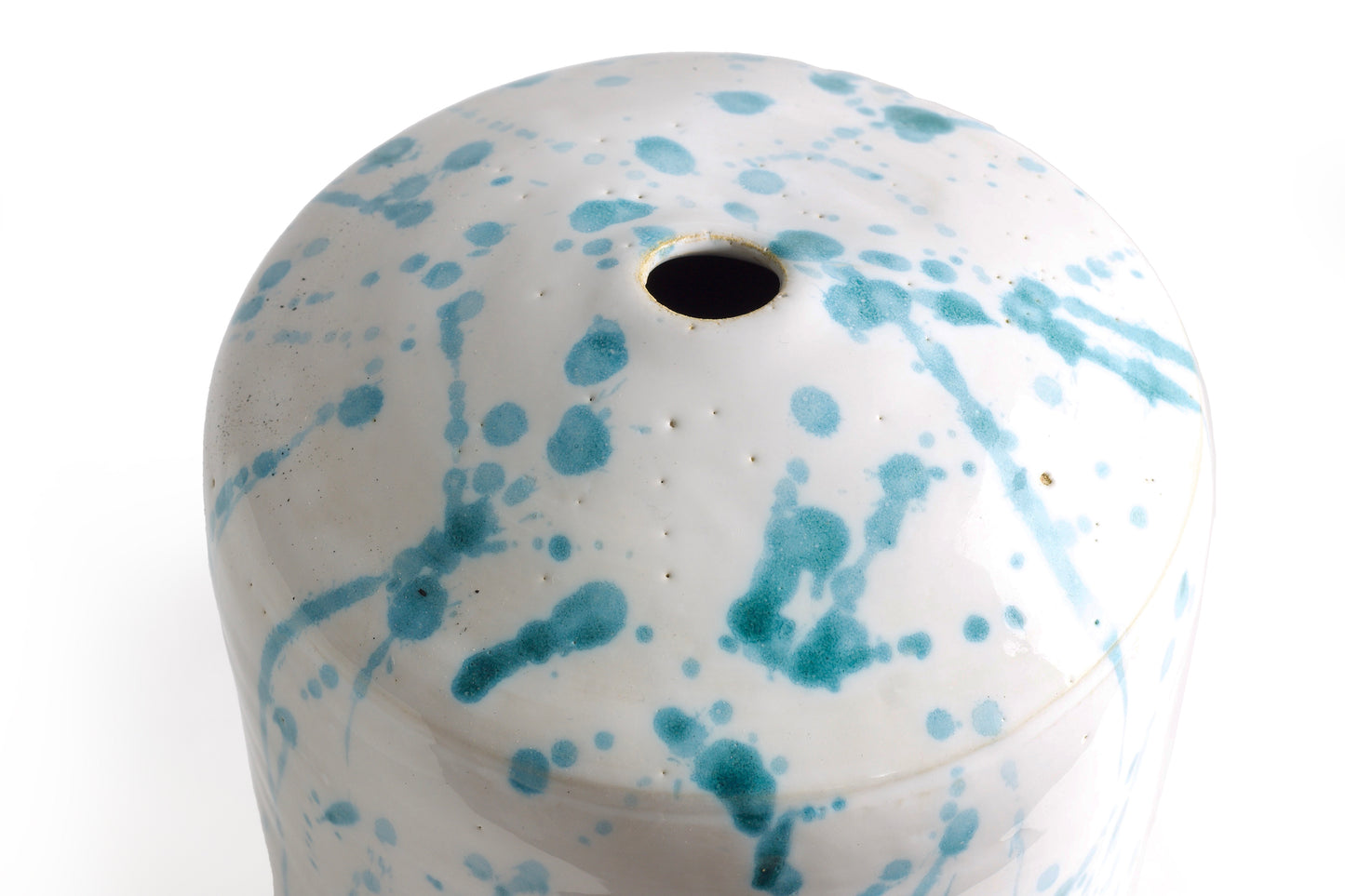 Modern Matera White and Blue Vase Original Ceramic DUO