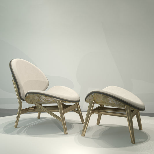 Shell Chaise Longe Brasswork - Daya Collection