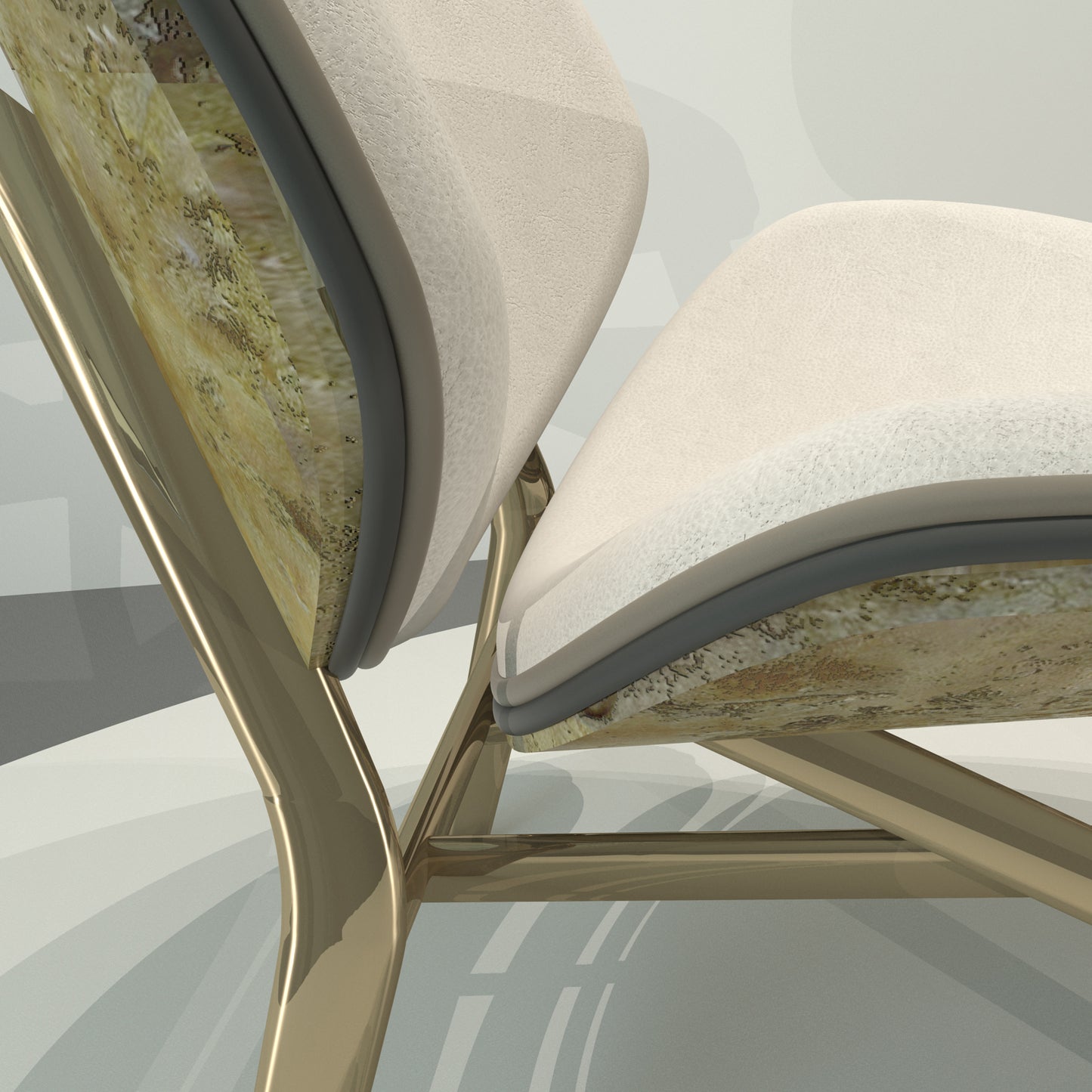 Shell Chaise Longe Brasswork - Daya Collection